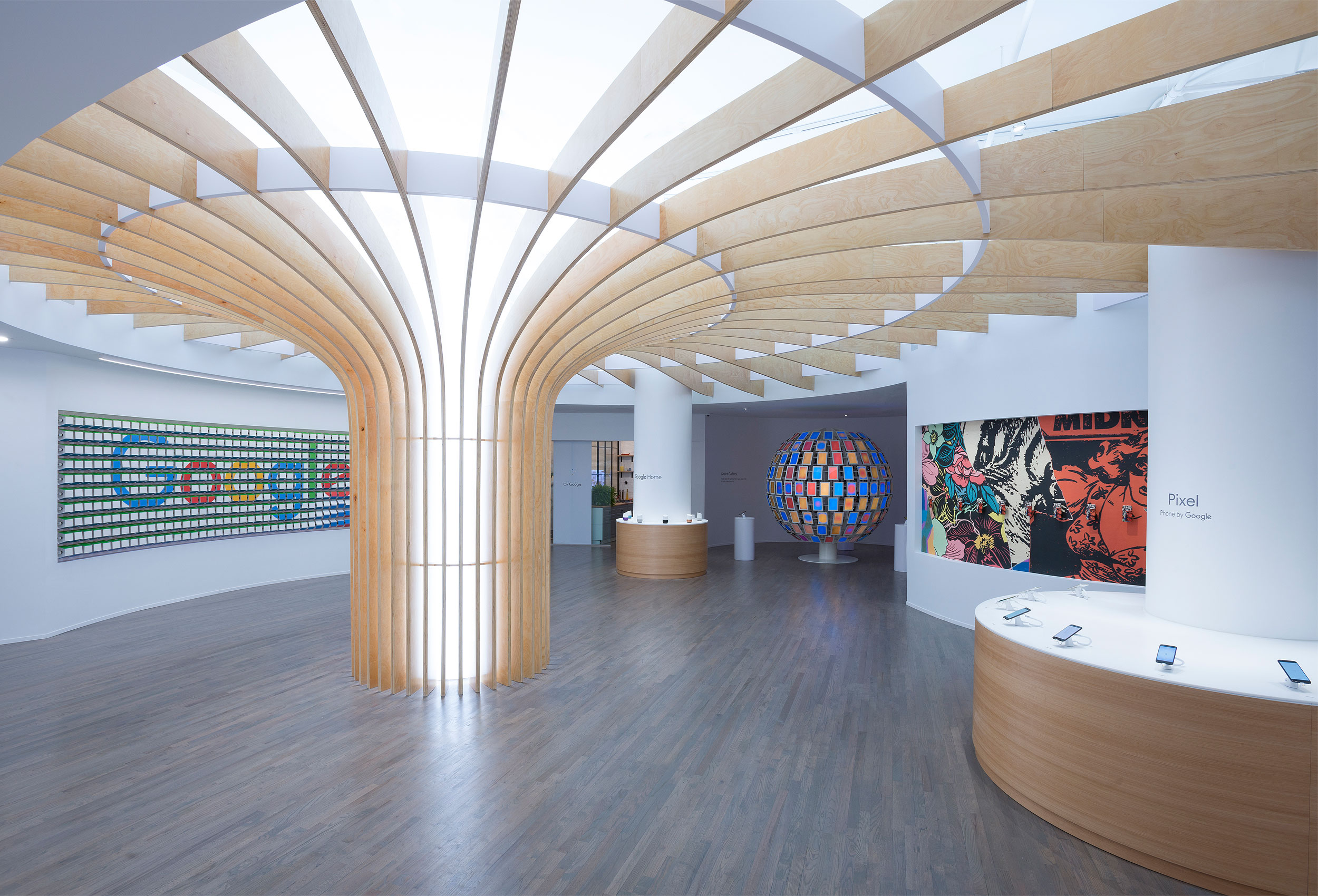 Made by Google store in NYC by architectural photographer Kristopher Grunert