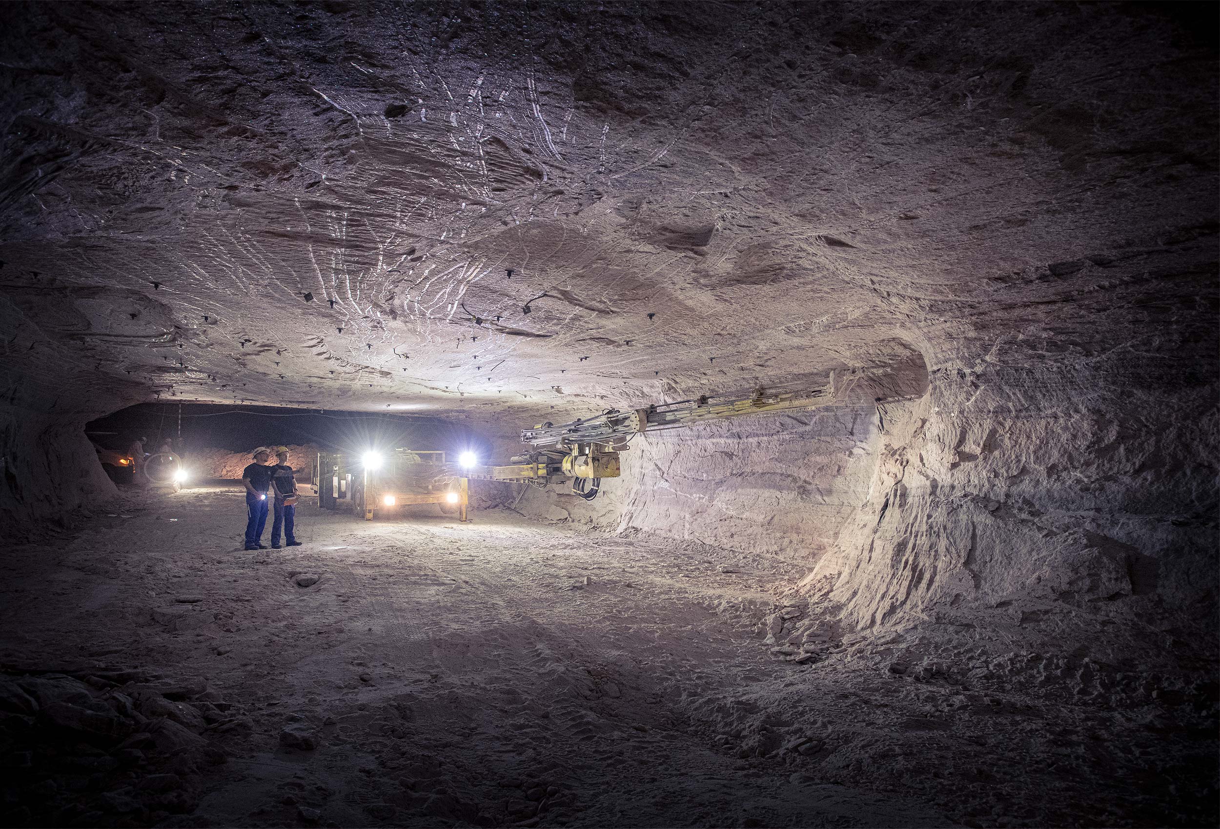 Underground potash mine by corporate industrial photographer Kristopher Grunert